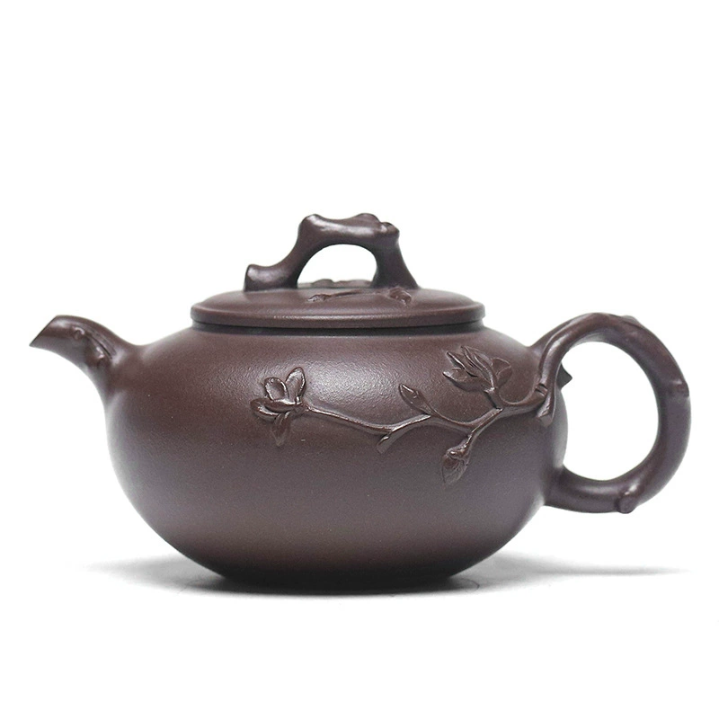 Plum Blossom Spring Announcement Handmade Yixing Purple Clay Teapot | Gift Box for Gifting